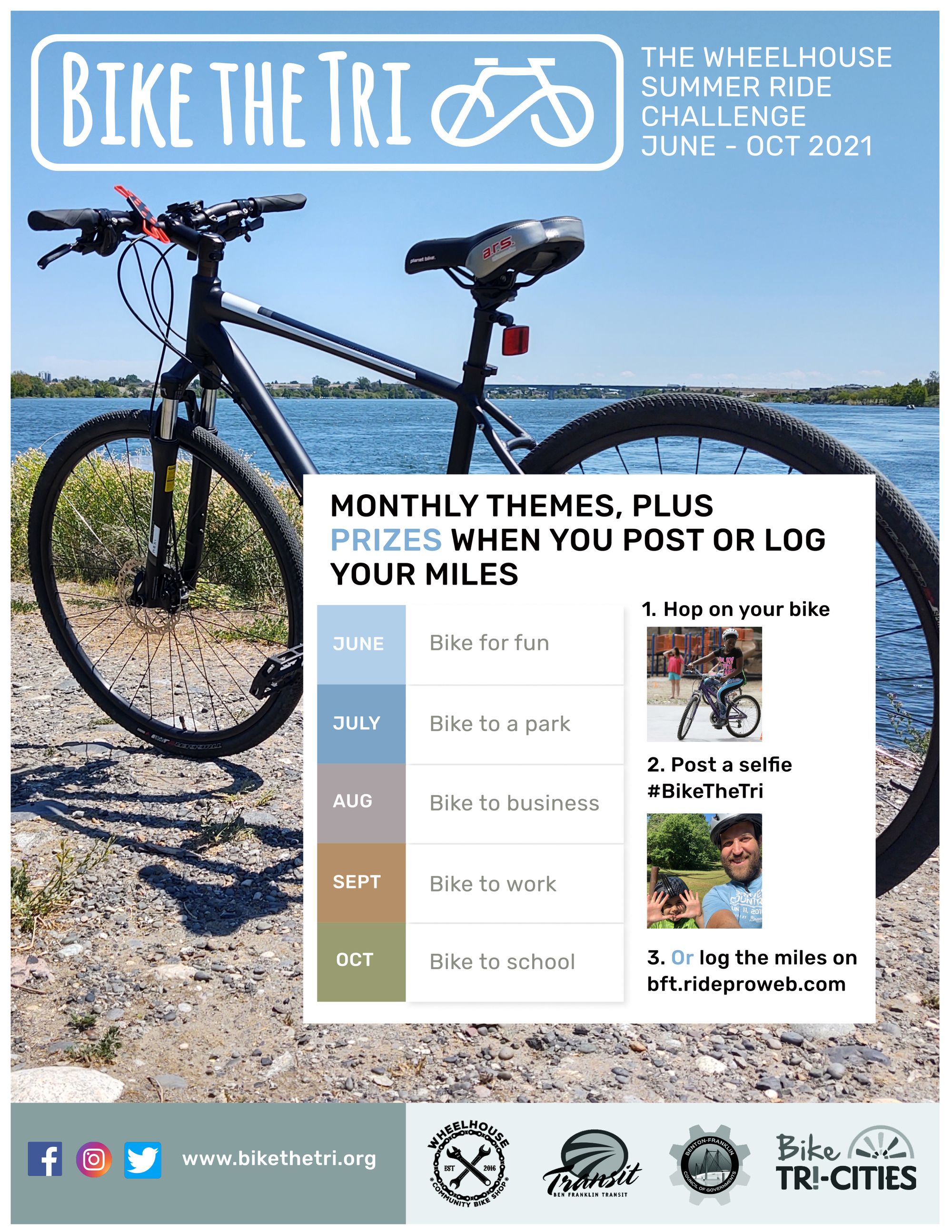 Join the #BikeTheTri challenge with Wheelhouse Community Bike Shop