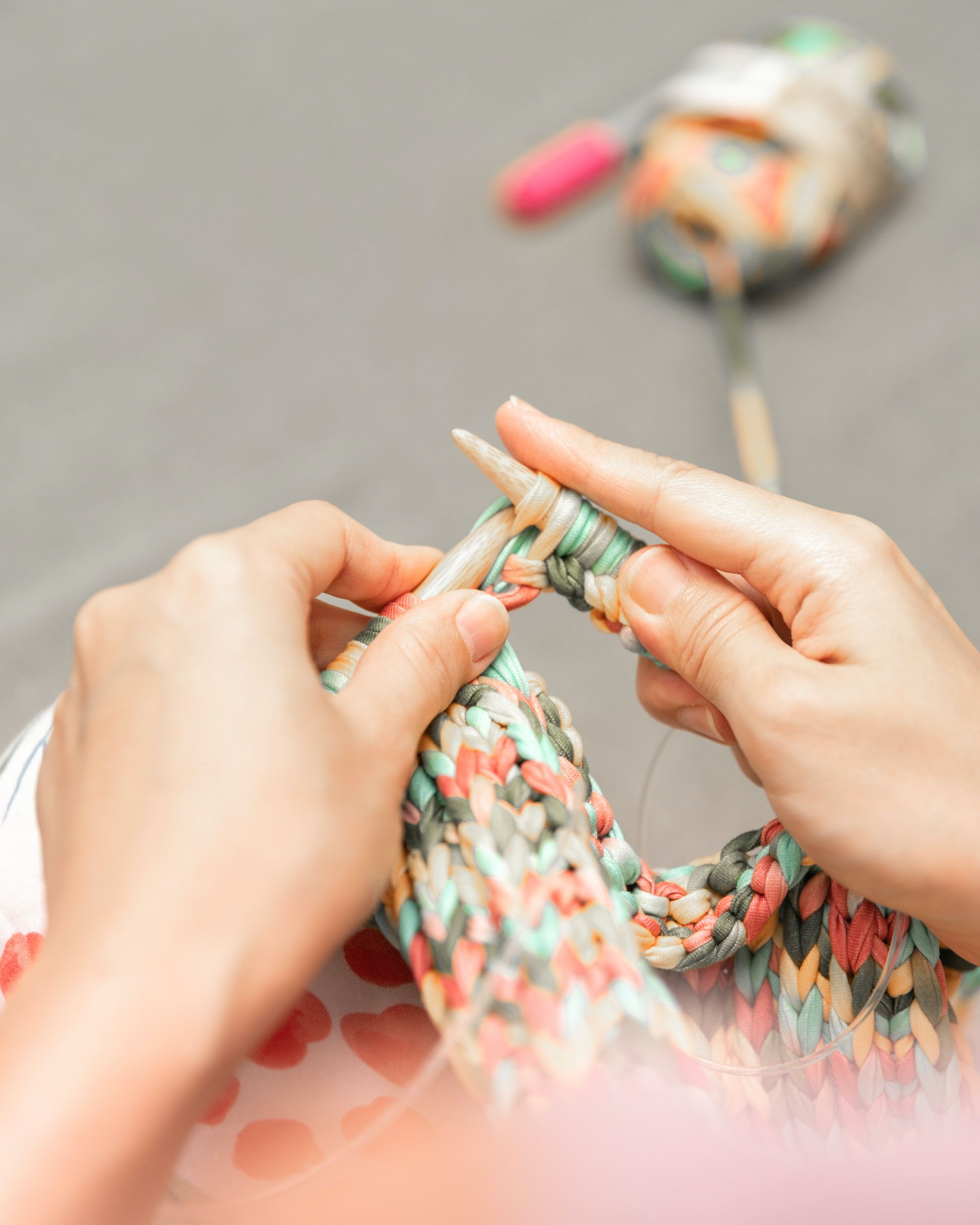 Image of hands knitting