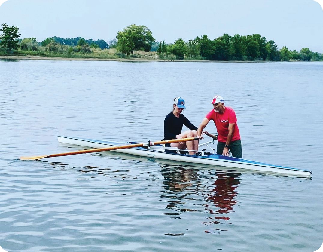 Image of two people in a boat