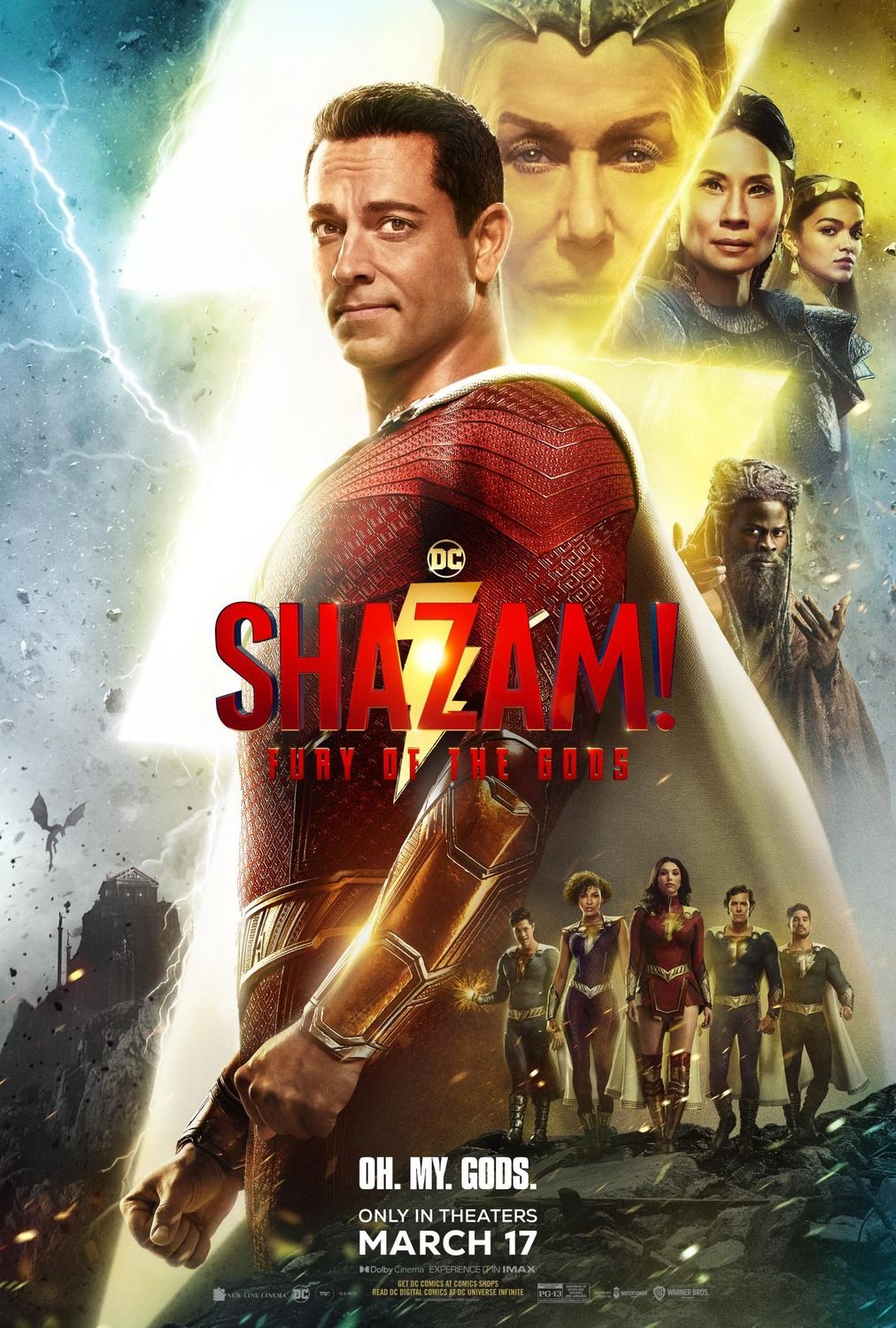 The movie poster for Shazam! Fury of the Gods.