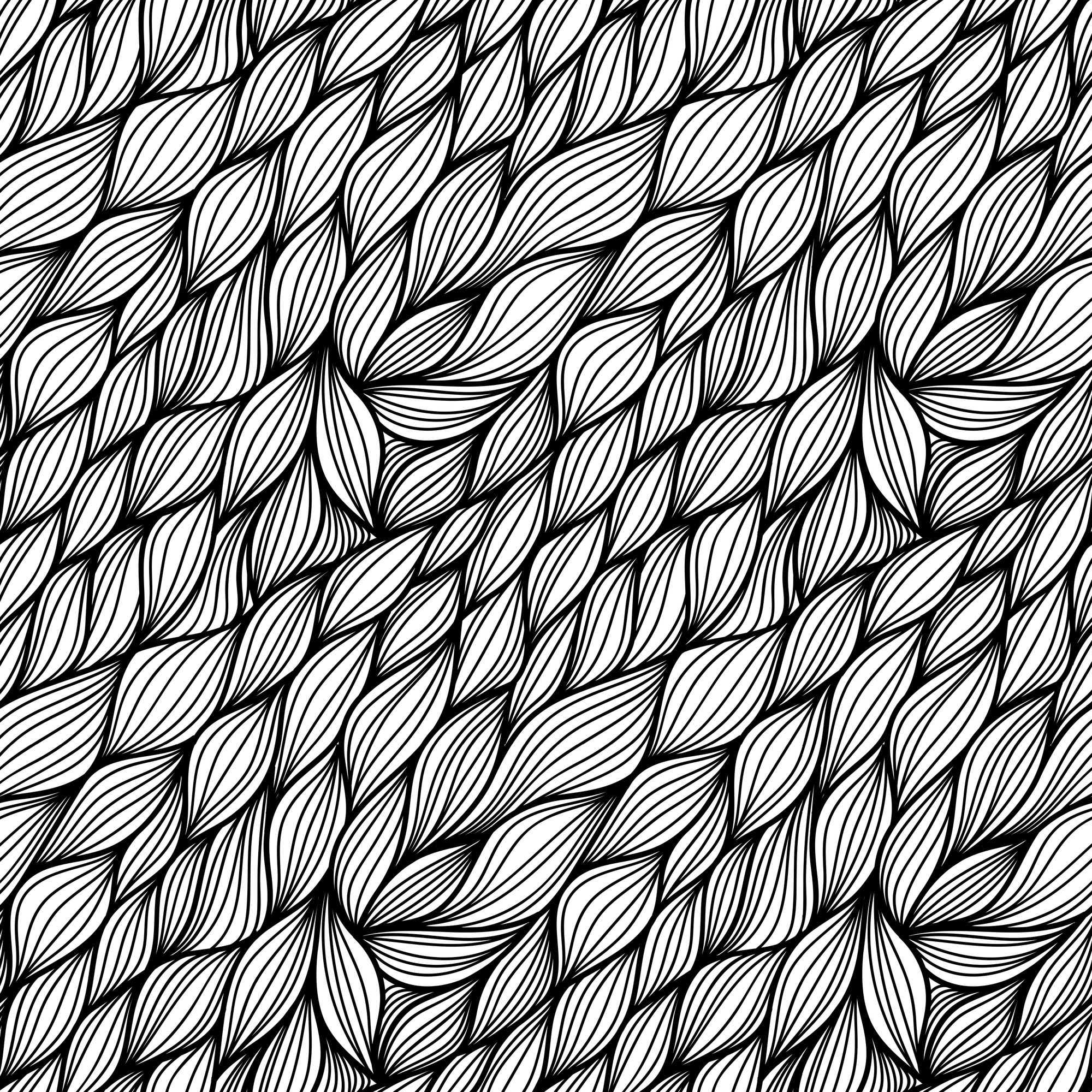 A repeating pattern of curved lines that look almost woven together.