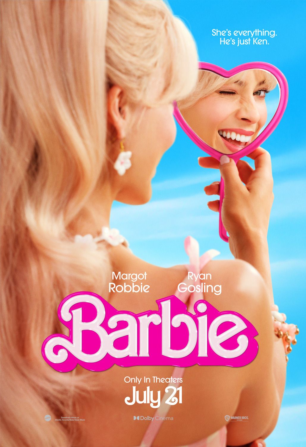 The movie poster for Barbie.