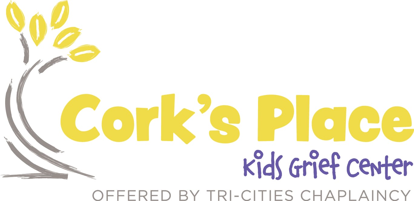 The logo for Cork's Place: Kids Grief Center offered by tri-cities chaplaincy.