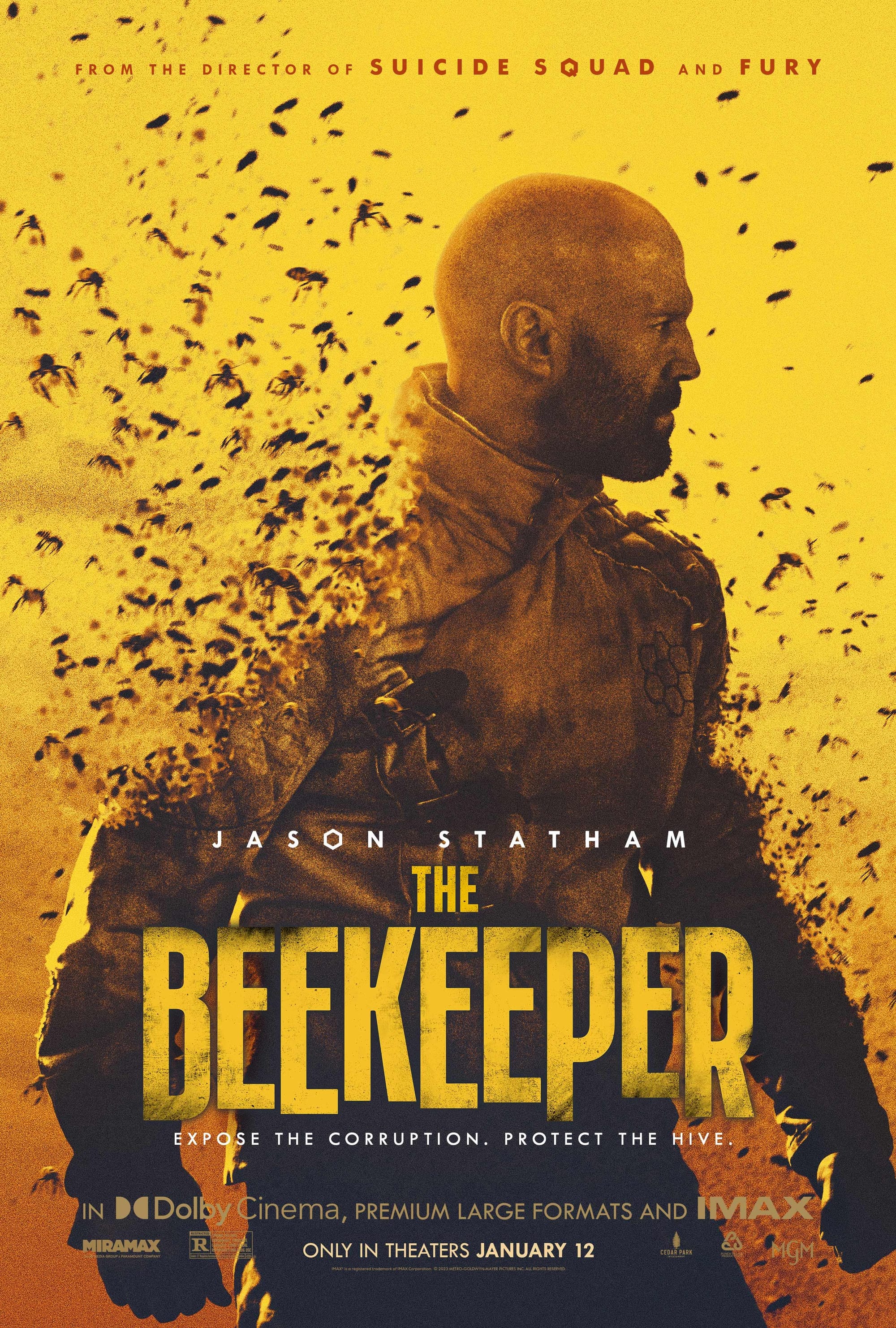 The movie poster for The Beekeeper