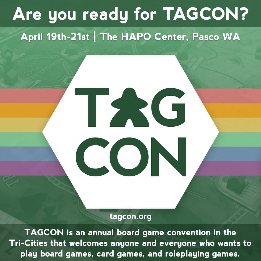 TAGCON is an annual board game convention in the Tri-Cities: tagcon.org