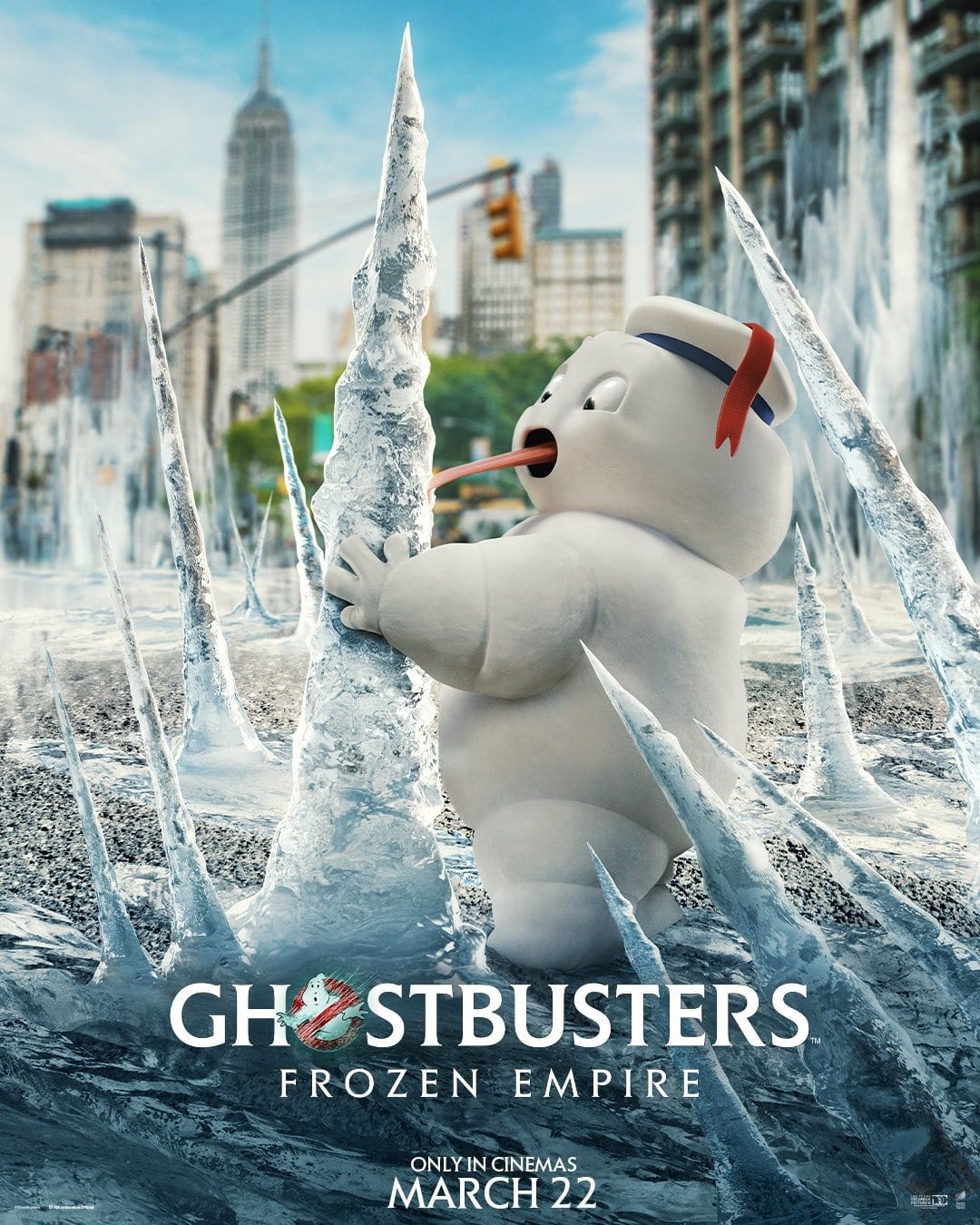 The movie poster for "Ghostbusters: Frozen Empire"