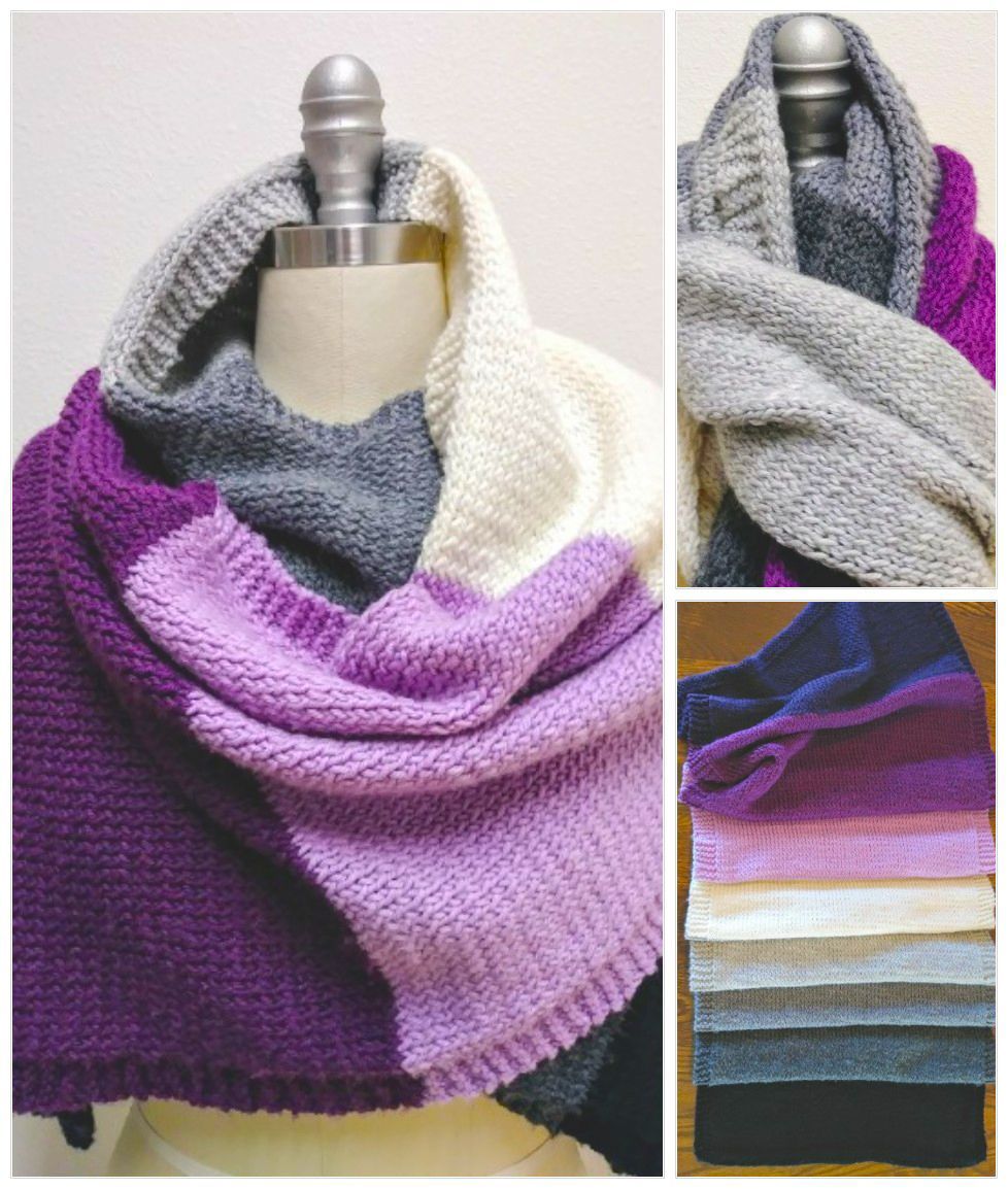 Knitting pattern for a fall/winter wrap
