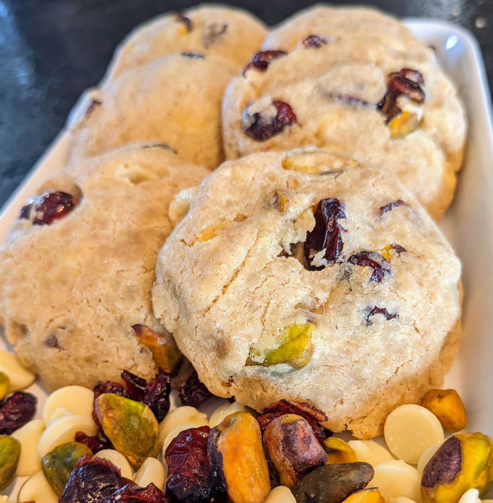 Recipe: white chocolate cranberry pistachio cookies