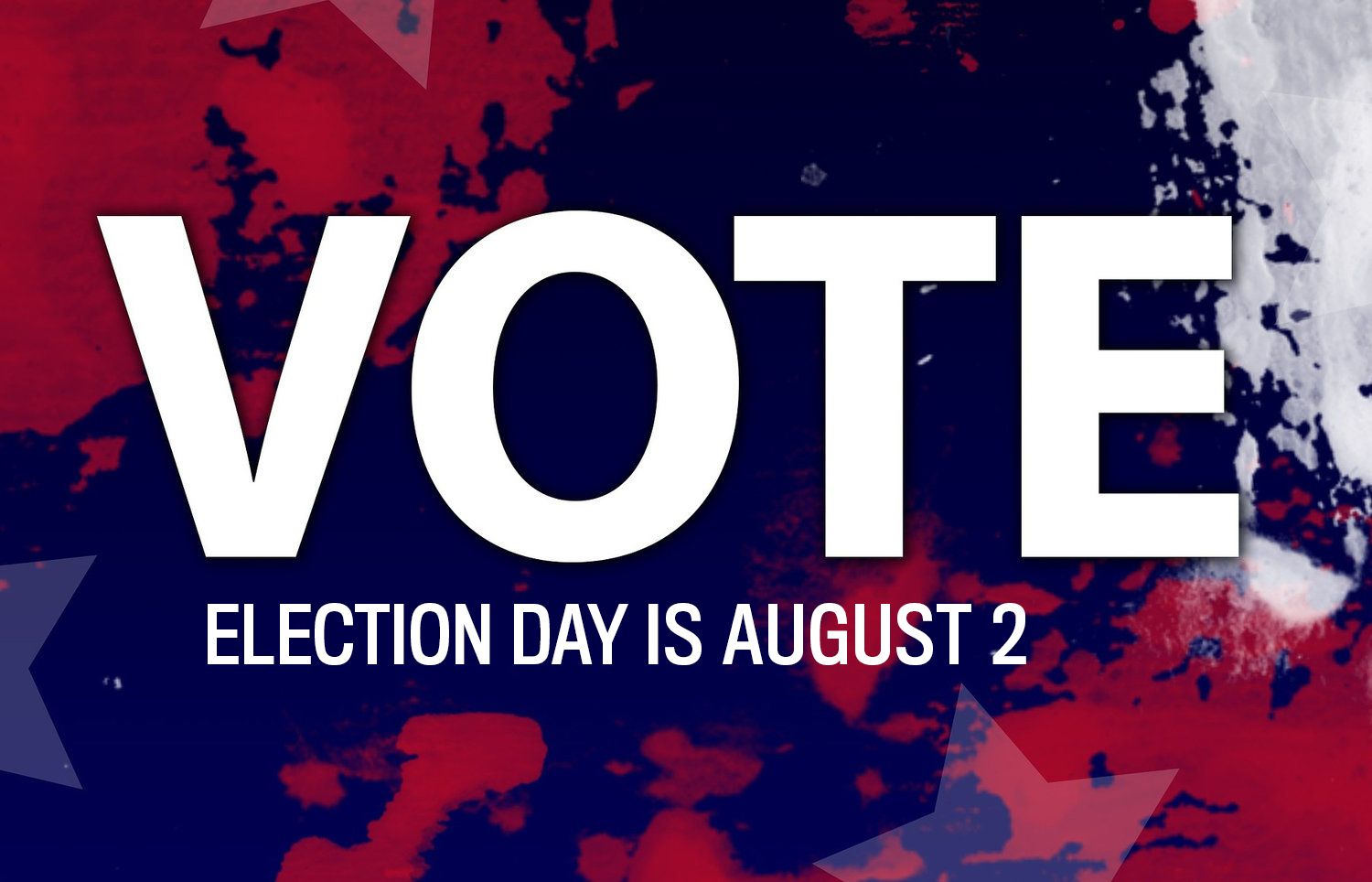 Election Day is August 2nd — VOTE!