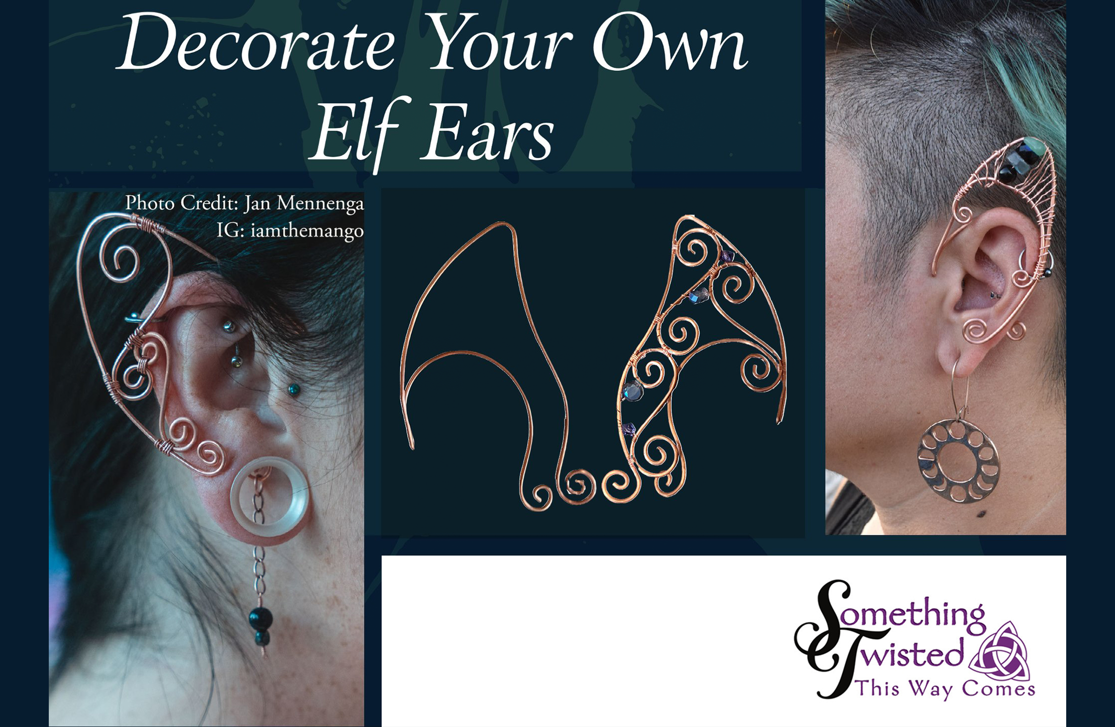 We made elf ears with Something Twisted!